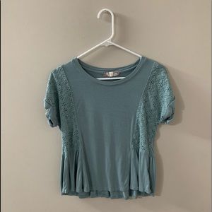 Green Short Sleeve Top